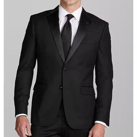 40R JOS A BANK Tailored Fit Floral Jacquard Dinner Jacket Blazer C121043 - Picture 1 of 13